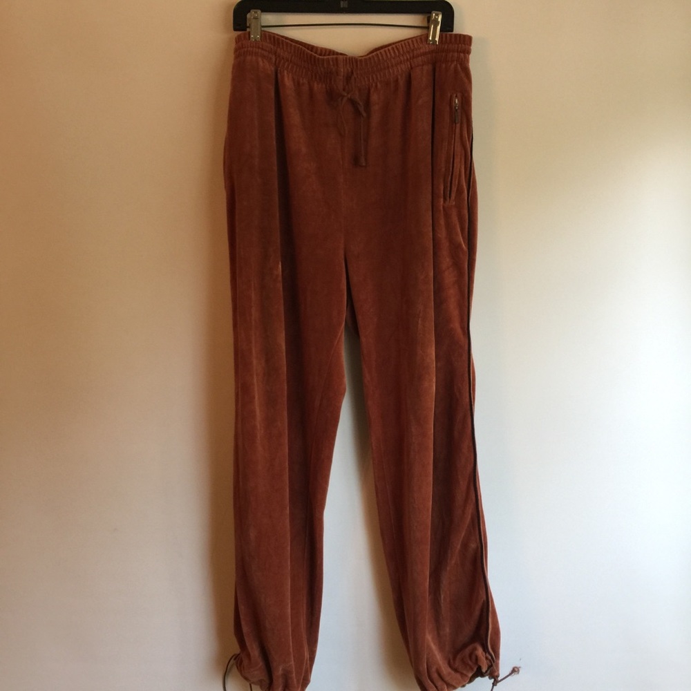 RUST COLOR ELASTIC WAIST MENS JOGGERS